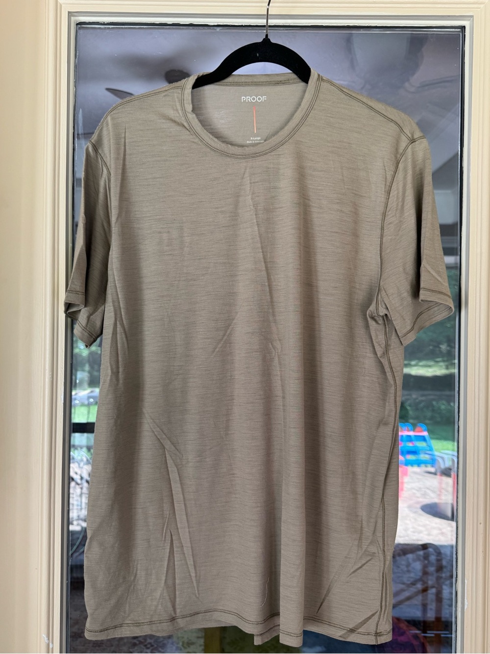 Proof Men’s Taupe Lightweight Crewneck Tee XL Premium Basic